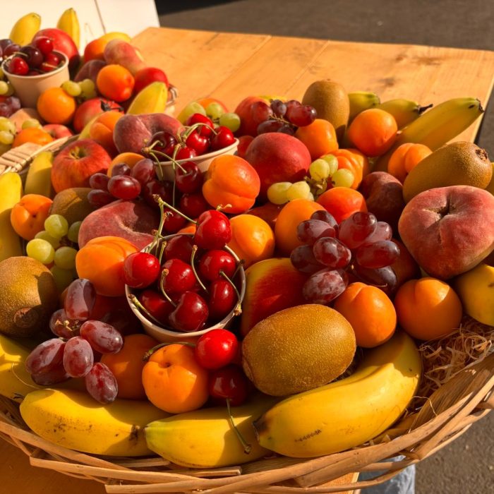Corbeille de fruits frais en entreprise
